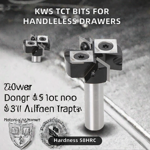 Brocas de caja sin mango TCT industriales YUFU de 4 filos OEM para máquinas CNC, brocas para puertas de gabinetes y frentes de cajones - Product Image 2