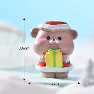 Accesorios de paisajismo DIY con diseño de animales de Chunjun, escena de nieve, lindos animales pequeños, regalo de Navidad, decoración de resina, los más vendidos. - Product Image 6