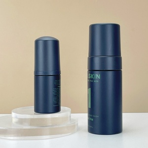 Matte Surface Foam Dispenser <b>Bottle</b> 60ml 150ml PET Face Cleanser Liquid Foaming Mousse <b>Pump</b> <b>Bottle</b> Black 100ml Cleanser <b>Bottle</b> - Product Image 2