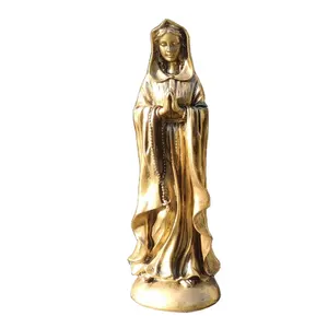 Statue de la vierge marie en bronze