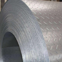 Bobine d'acier antidérapante à motif en T laminée à chaud SS400 pour sol de camion, plateforme d'atelier, marche d'escalier