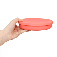 Assiette en silicone pour bébé et enfant en bas âge, alimentation anti-déversement, assiette sans Bpa, assiette en silicone avec couvercle