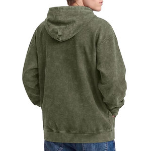 Sweat à capuche délavé à l'acide pour homme, 100% coton, haute qualité, nouveau modèle, avec logo personnalisé, vente en gros - Product Image 2