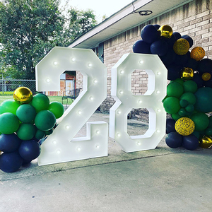 مصنع شحنة ديكور الزفاف أضواء عملاقة 4 أقدام سرادق إلكتروني أدى أرقام كبيرة عملاقة تضيء رسائل الصمام سرادق رسائل الحب - Product Image 5