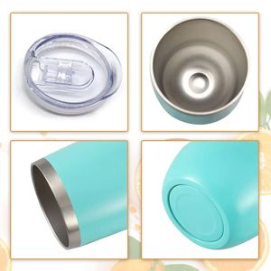 12 oz Double Wall Stainless Steel <b>Flask</b> Insulated Wine Tumbler Eco-Friendly Lid for Party Use - Product Image 6