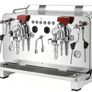 Machine à café expresso professionnelle à double groupe KE-200Pro avec pompe rotative, contrôle du débit électrique et bouton tactile pour café - Product Image 1