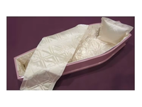 Funda de ataúd europea personalizada de algodón 100% sin blanquear con bordado de tercera vuelta, 6 pañuelos de boda, artículos funerarios