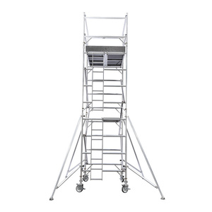 Échafaudage portatif de tour d'échafaudage mobile avec la plate-forme de travail d'échelle pour la construction - Product Image 1
