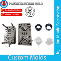 Fabricante de Moldes de Inyección Personalizados para Plástico ABS PC, ISO9001, +/-0.01mm, Moldeo por Inyección de Piezas Automotrices, Electrónicas y Médicas