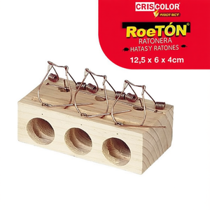 Piège à souris jetable Criscolor Roeton à 3 trous, 12,5x6x4 cm, fabriqué en Chine pour les rats et les souris - Product Image 2
