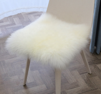 Expédition rapide, coussin en fourrure de mouton australien écologique personnalisé, tapis en fourrure longue, coussin en fourrure moderne, durable et moelleux