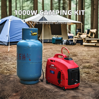 Générateurs de gaz GPL super silencieux 1000W démarrage à recul moteur refroidi par air à 4 temps certificat EPA portable monophasé 60Hz