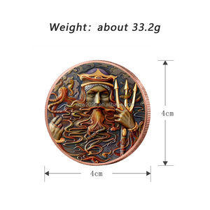 Moneda Conmemorativa de la Mitología Griega y Egipcia, 1 Onza, Cobre Fino .999, Impresión a Color 3D, Moneda Redonda Coleccionable de 1 Onza - Product Image 5