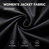 Veste en polyester pour femme, coupe oversize noire, col à revers, boutons métalliques, poches passepoilées, coutures surpiquées, poignets larges, style streetwear