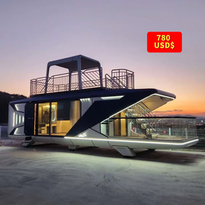 Cabaña tipo cápsula espacial de 20 pies de instalación rápida, con estructura de acero galvanizado resistente al viento, para alojamiento turístico. - Product Image 1