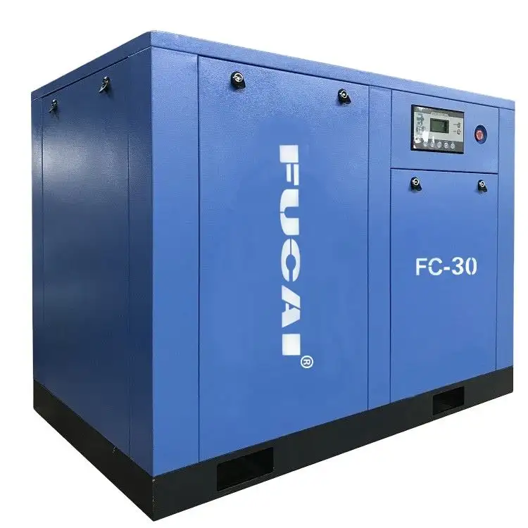 FUCAI çin fabrika toptan fiyat 22kw 8 bar 30hp 220v/380v/415v 3 fazlı döner vida hava kompresörü