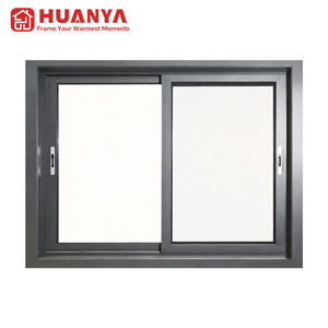 Grande fenêtre coulissante moderne avec moustiquaire de sécurité - Aluminium à rupture de pont thermique, résistante aux ouragans pour baies vitrées et patios - Product Image 1