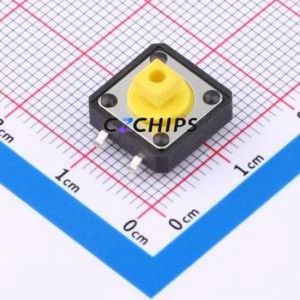 TS-1094TB-B3D2-T-Y Tactile Switch SMD-4P,12x12mm Switch 2.5N Vertical Mount 12mm 12mm - Product Image 1