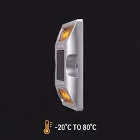 Borne de signalisation routière solaire à LED double face en alliage d'aluminium réfléchissant pour avertissement de virage, approvisionnement en gros