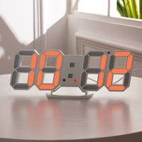 Dekorasi Meja Elektronik LED Ruang Tamu 3D RGB Digital Lametric Dekorasi Ruang Tamu Jam Alarm untuk Rumah