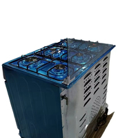 Kompor Gas 6 Tungku dengan Oven 120L Peralatan Masak Komersial Pengapian Otomatis Ventilasi Ganda Oven Kompor 120L