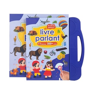 Livre électronique éducatif pour enfants, machine d'apprentissage Montessori, livre parlant <span class=keywords><strong>anglais</strong></span> et <span class=keywords><strong>français</strong></span>, livre sonore à lecture par points - Product Image 2