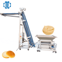 Équipement de fabrication de hamburgers, hot-dogs et pizzas avec un volume de trémie de 200 kg, coupe-pâte et machine de levage, élévateur de division de la pâte