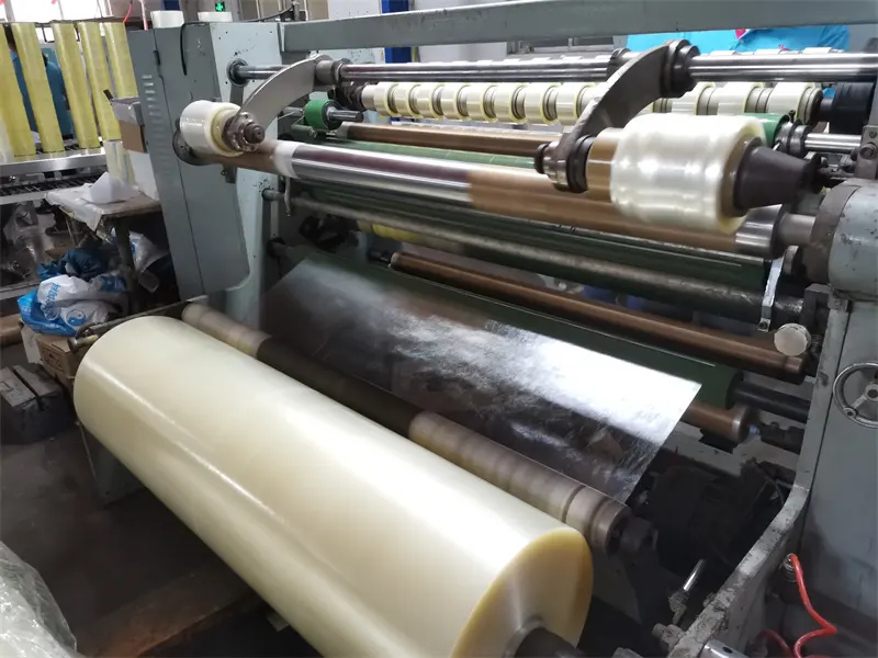 China manufacturer BOPP adhesive branded jumbo roll