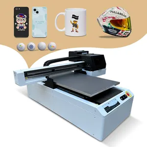 Mesin Cetak Stiker Transfer Dingin Impresora Tanda Label Kristal Baru 6090 LED UV Printer Flatbed DTF UV Film UV DTF Printer