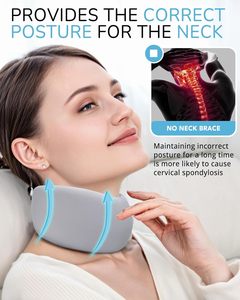 नरम सांस लेने योग्य बर्फ रेशम की स्मृति फोम एर्गोनोमिक पोर्टेबल हटाने योग्य वॉशबल एंटी-पुल अनुकूलित लोगो गर्दन ब्रेस गर्भाशय ग्रीवा कॉलर - Product Image 3