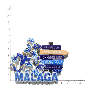 Imán <span class=keywords><strong>de</strong></span> Refrigerador Personalizado <span class=keywords><strong>de</strong></span> Resina 3D con Diseño <span class=keywords><strong>de</strong></span> Málaga, España, Azulejo Mediterráneo Azul, Tortuga Marina, Gecko, Elefante, Recuerdo - Product Image 4