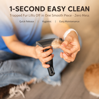 Brosse ergonomique en acier inoxydable pour démêler les poils d'animaux, peigne de toilettage pour chiens et chats, outil de nettoyage, vente en gros