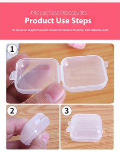 Nhà máy trực tiếp tái chế PET trong suốt nhỏ vuông hộp nhựa cho Bông tai Earplug lưu trữ đồ trang sức nhỏ tổ chức trường hợp - Product Image 6