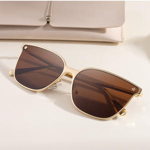 Lunettes de soleil œil de chat ZS-98318, monture métallique, protection UV400, unisexe, style urbain, verres de classe 2 en PC - Product Image 1