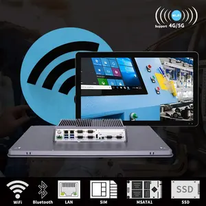 Industrial todo en un Panel Pc IPctech Qiyang Fanless Industry Panel Pcs SupPort Custom Stainless Steel Embedded Tablet Computer