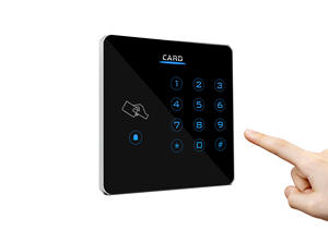 Новая металлическая ультратонкая клавиатура с подсветкой Wiegand26/34 RFID 13,56 МГц считыватель карт контроля доступа бесконтактный считыватель смарт-карт - Product Image 3