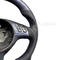 Volant de voiture en cuir et fibre de carbone Plug&Play E46 m Sports pour BMW M3 M5 M6 E46 E39 E53 330ci 325i E60 E63 E64 X5