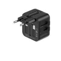 Desain Paten Baru 2500W 2AC Soket Dinding Ultra Tipis Mini Adaptor Universal Steker Internasional Adaptor Perjalanan Seluruh Dunia