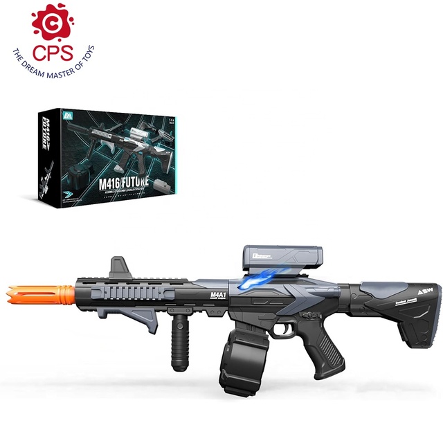Electric Soft Bullet Gun with Drum M416 Semi/Auto 120FPS Automatic Dual Mode Splatter Blaster Gun