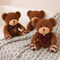 Teddybeer Pop Met Strik Zacht En Schattig Pluche Cartoon Metgezel Knuffel Beer Mispel Knuffel Dier Pp Katoen Gevuld