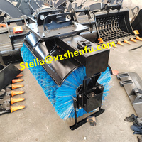 Balayeuse rotative hydraulique pour excavatrice, brosse mixte, nettoyeur de routes pour balayage des débris de construction