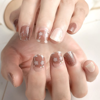 Autocollants pour ongles à effet gel 2D, 22 pièces, qualité supérieure, directement de l'usine, sans lampe UV, design étoile scintillante, meilleur prix