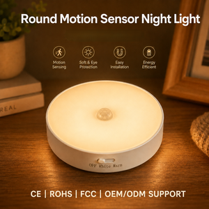 Modern ABS <b>Motion</b> <b>Sensor</b> Night <b>Light</b> <b>LED</b> Puck Lamp Rechargeable Battery Warm White <b>Light</b> Dimmable Bedroom Bathroom Kitchen - Product Image 1