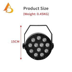 Iluminación de Escenario, Foco LED Par de 12x3w, Luz UV Púrpura, Foco LED Par DMX para Fiestas Disco - Product Image 5