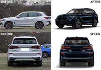 Kit de Conversión de Carrocería con Faros Delanteros, Faros Traseros, Parachoques, Faldones Laterales y Parrilla para BMW X5 G05 2019-23, Actualización al Estilo M-Tech LCI 2024