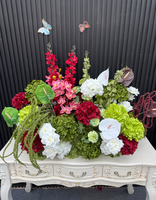 Bruidsboeket op maat gemaakt van zijden kunstmatige rozen, bloemen voor de bruidsgang en bloemen voor de vloer voor bruidsdecoratie
