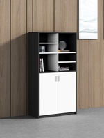 Meuble de classement commercial moderne en bois multi-niveaux sans serrure pour bureau à domicile et archivage peu volumineux