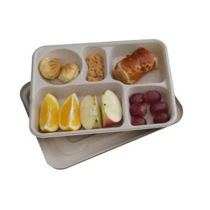 Tapa de caja Bento de bambú biodegradable blanco natural, estampado de laminación mate CMYK/Pantone, cartón relacionado con alimentos para ensaladas - Product Image 4