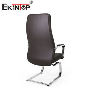Sinonis Luxury Leather Visitor <b>Chair</b> Fixed Base Guest <b>Chair</b> for Meeting Room Modern <b>Padded</b> Reception Office Conference <b>Chair</b> - Product Image 5