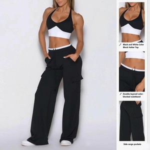 Conjuntos de Yoga Transpirables y Ligeros de Alta Calidad para <span class=keywords><strong>Mujer</strong></span>, 2 Piezas, Cierre con Cordón, <span class=keywords><strong>Ropa</strong></span> Deportiva para Gimnasio, Entrenamiento y Fitness - Product Image 3